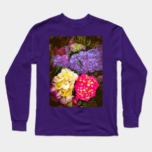 Colorful Blooming Flowers Floral Plants Long Sleeve T-Shirt